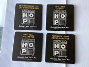 complete set of 4 Hope Brewery ,N.S.W. Issue COASTERS collectable