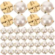 [Gadpiparty] 200Pcs Claw Pearl Decors Half Cross Imitation Pearl Accessories for DIY Crafts Sewing and Clothing Decoration Enhance Elegance with Unique Design