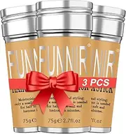 FUNNIR Hair Wax Stick, 3 Pack Wax Stick for Hair Slick Stick, Hair Wax Stick for Frizzy Hair Gel Stick Non-Greasy Styling Cream for Edge Control & Styling