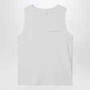 [Givenchy] White Ribbed Tank Top With Logo 10 Y White