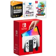 Nintendo Switch White OLED Console + Mario & Luigi: Brothership Bundle