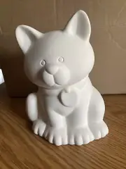 Kitty Cat Treat Jar - Paint Your Own Purrr-FECT Ceramic Keepsake unglazed bisque