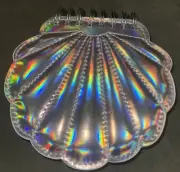 *Pep Rally Iridescent Shell Spiral Notebook. New With Tags. Unlined. Silver.