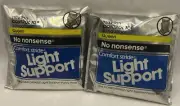 2 No Nonsense Light Support Sandalfoot Pantyhoses - 110 Tan - Queen