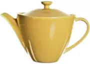 DIANE VON FURSTENBERG DVF Home Pebblestone Tamarind Yellow Teapot Tea Pot New