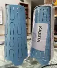 SET OF 2 Lamps IKEA Kajuta Blue Metal Table Adjustable Cutouts Retired MCM 12”