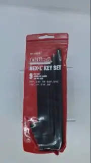 EKLIND 9pc. HEX-L LONG ALLEN KEY SET-NO BALL END-- SAE # 69209