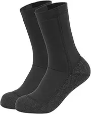 Chusui 3MM Neoprene Wetsuit Socks Warm Scuba Diving Socks Winter Beach Booties Shoes Anti-Slip Surfing Socks Thermal Boots for Spearfishing Swimming Rafting Snorkeling Sailing
