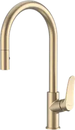 Oliveri Verona Pull Out Goose Neck Spray Mixer - Classic Gold