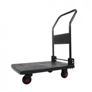 TCS 150kg Industrial Platform Trolley Extra Long Handle Silent Rubber Wheels