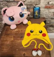 Pokemon Collection 1 Hat 1 Phone Case 1 Jigglypuff Stuffed Animal NWOT