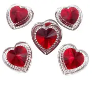 Resin Heart Flatback Embellishments Craft Scrapbooking