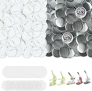 Onemorello 800 PCS Button Maker Supplies, 2.28 Inch / 58mm Parts, Approx. 2.25 in Blank Badge Parts With Paper for Machine Pin Press