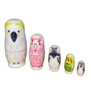 Australian Birds Wooden Nesting Dolls - Babuskha Matryoshka Dolls - Native Birds