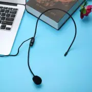 Mini Portable Lightweight Headset 3.5mm Thread Jack Condenser Microphone AU