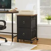 2 Drawer Mobile File Cabinet Rolling Printer Stand Vertical Filing Cabinet