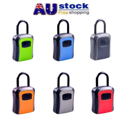 4-Digit Combination Lock Key Safe Storage Box Padlock Security Home Outdoor NEW