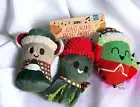 Bark Box Sing Song Ding Dongs Set 3 Plush Squeaker Dog Toys M L New Card