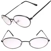 Small Classic Genuine Vintage Oval Black Frame 1.00 Reading Reader Glasses