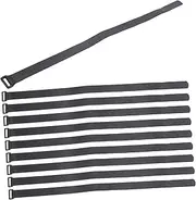 12-Pack Hook and Loop Straps Buckles Adjustable Cinch Straps for Yoga Mats and Storage Reusable Fastening Ties for Cord Organizers