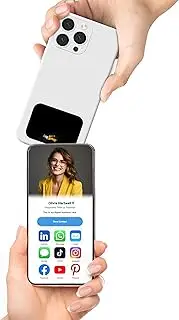 TapSnap Dot Thin Digital Business Card for Back of Phone - No Subscription - Instantly Share Contact Info, Socials & More - All Phones Compatible - Tap to Share NFC (Black)