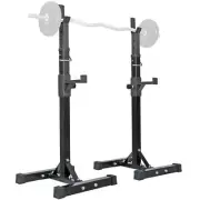 ANT MARCH Pair of Adjustable Height 40"-66" Portable Dumbbell Racks Sturdy St...