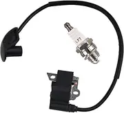 Ignition Coil with Spark Plug 4134 400 1301, 4134 400 1302, 4134 400 1306 for Stihl BT120 BT121 BT121Z FR350 FS120 FS200 FS250 FS300 FS350 HT250 41344001301 41344001302 41344001306