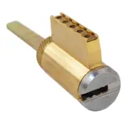 Mul-T-Lock Junior Satin Chrome KIK / Deadbolt Cylinder With 2 Keys - Keyed Alike