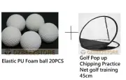 Golf Pop up Chipping Practice Net golf training 45cm + Elastic PU Foam ball 20pc