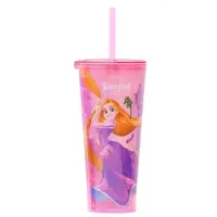 在飛比找momo購物網優惠-【小禮堂】Disney 迪士尼 長髮公主 塑膠吸管杯 650