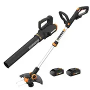 Worx 20V String Trimmer Cordless & Edger 3.0 + Leaf Blower Cordless with Battery