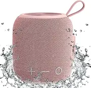 Bluetooth Speaker,Portable Bluetooth Speaker,Mini Bluetooth 5.0 Dual Pairing Wireless Speaker,360 HD Surround Sound & Rich Stereo Bass,IPX7 Waterproof for Travel,Pool and Outdoor Shower Speaker (Pink)