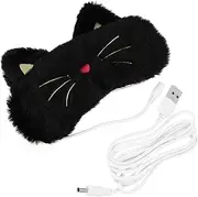 PEPLAYTAL 1 Set Heated Eye Patch with Temperature Control Light Blocking USB Eyeshade for Travel Home Sleep Magnetic Cloth for Eye Fatigue Relief Dark Circles