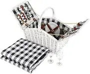 Deluxe 2 Person Picnic Basket Baskets Outdoor Corporate Gift Blanket Park
