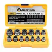 Impact Bolt Extractor Tool 13pc Bolt Nut Removal Extractor Socket Tool Set