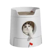 Michu Mayitwill Castle 2-In-1 Cat Litter Box Whte 51x51x57cm