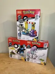 POKEMON GALARIAN MEOWTH vs TOXEL Set Mega Construx Plus Ponyta And Luxio