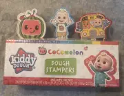 Cocomelon 3 Tubs of Kiddy Dough-Dough Stampers New Cookie Press Play Doh NEW HTF