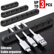 7 Clips USB Charge Cable Holder Desk Cable Clips Organizer Cord Management Clips