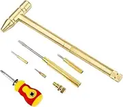 ETHZZLE Versatile Copper Craft Hammer Mini Hammer Home Tool Multi-function Screwdriver Construction