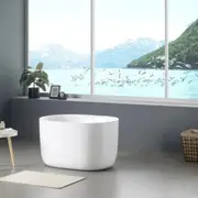 1000*700*550mm Poseidon OVBT Gloss White Oval Acrylic Freestanding Bathtub