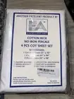 New Cot Sheets Fitted, Flat, Set 4 Piece Cot Sheet & Pillow Case Set White EA