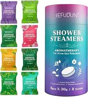 8Pcs Aromatherapy Shower Steamers,Shower Bombs Set Essential Oils Natural Fresh Bath Shower Bombs Set Shower Steamer Aromatherapy Tablet Set for Women And Men，for Self Care Stress Relief & Wellness