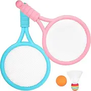 BCOATH 1 Set Badminton Racket Set Rackets Shuttlecocks Lightweight Outdoor Sports for Fun Exercise for Hand Eye Coordination Stylish and Design