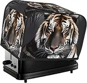 Tiger at rest Toaster Cover 2 Slice Bread Machine Covers Waterproof Universal Size Kitchen Small Appliance Cover with Hang Loop, Dust and Fingerprint Protection