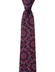 [Dom Bagnato] Esploso Foulard Silk Tie in Wine