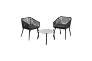 Livsip 3 Piece Outdoor Lounge Setting Furniture Patio Set