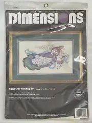 Dimensions ANGEL OF FRIENDSHIP Stamped Cross Stitch Kit #3150 Vtg 1995