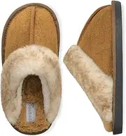 [Besroad] Kids Slippers Girls Boys Fuzzy House Slippers Warm Memory Foam House Shoes Soft Plush Bedroom Slippers Slides Indoor Outdoor
