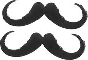 Costume Beard and Mustache for Men Self-Adhesive Fake Long Beard Set for Halloween Party Events Black